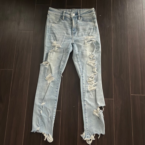 AMERICAN EAGLE vintage high-rise Skinny Jeans Light-Wash (NEXT-LEVEL STRETCH) - Picture 1 of 7